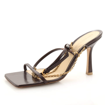 Bottega Veneta Women's Stretch Strap Chain Heels Leather