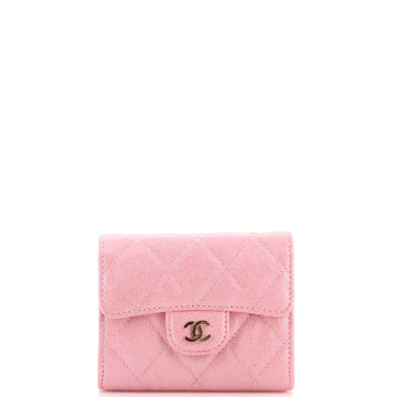 Chanel Classic Flap Card Holder on Chain Quilted Caviar Mini