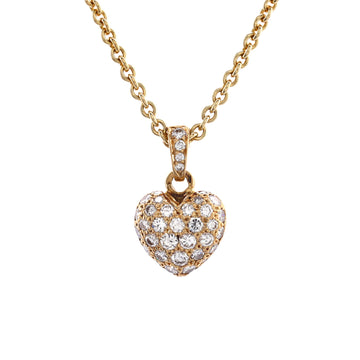 Cartier Heart Pendant Necklace 18K Yellow Gold with Diamonds