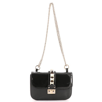 Valentino Garavani Glam Lock Shoulder Bag Patent Small