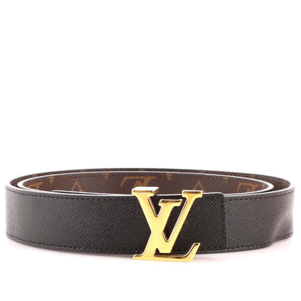 Louis Vuitton LV Initiales Reversible Belt Monogram Canvas and Leather Wide  Black 2028681