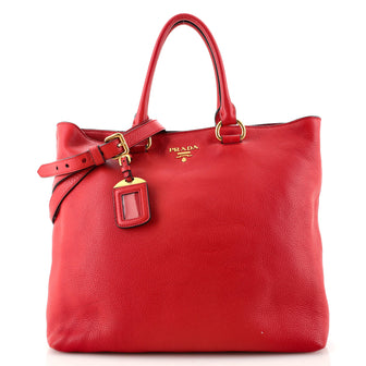 Prada Convertible Shopper Tote Vitello Daino Large