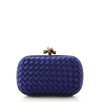 Bottega Veneta Box Knot Clutch Intrecciato Satin Small