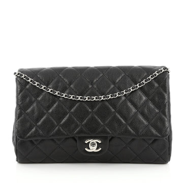 Chanel Clutch with Chain Quilted Caviar Black