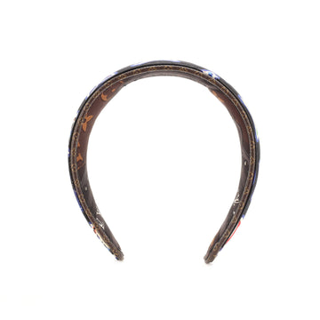 Louis Vuitton Be Mindful Headband Printed Silk with Monogram Canvas