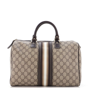 Gucci Web Joy Boston Bag GG Coated Canvas Medium