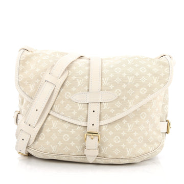 Louis Vuitton Saumur Handbag Mini Lin Neutral 1969001