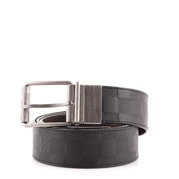 Louis Vuitton Buckle Reversible Belt Damier Infini Leather Wide