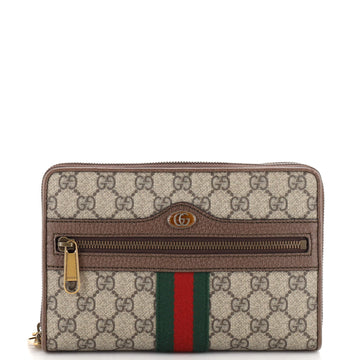 Gucci Ophidia Double Zip Crossbody Bag GG Coated Canvas Small