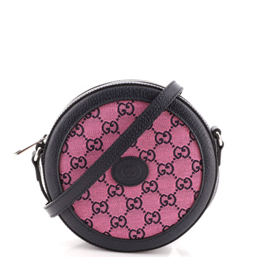 Gucci Interlocking G Patch Round Shoulder Bag Multicolor GG Canvas