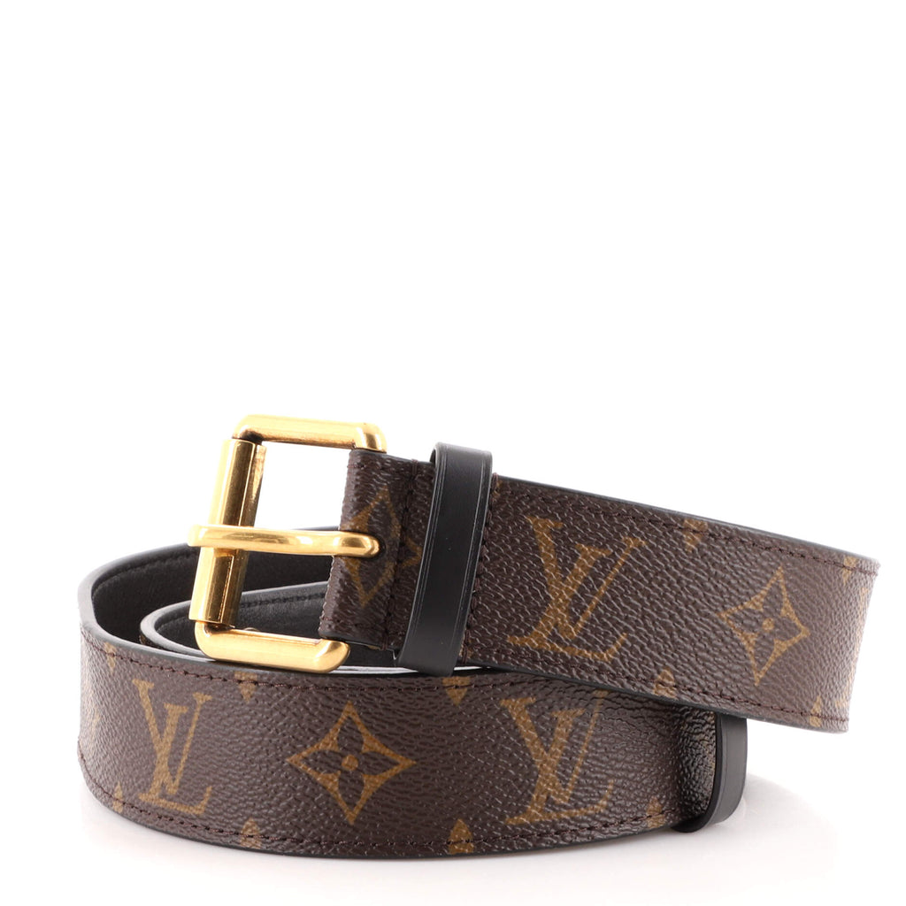 Louis Vuitton Signature Chain Belt Macassar Monogram Canvas Medium