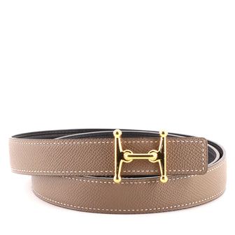 Hermes Mors H Reversible Belt Leather Thin