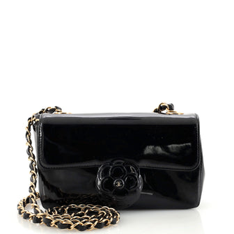 Chanel Camellia Flap Bag Patent Small