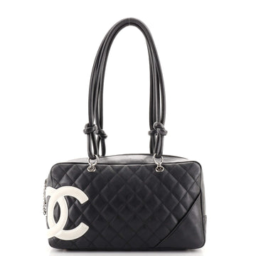 Chanel Cambon Bowler Bag Quilted Leather Medium