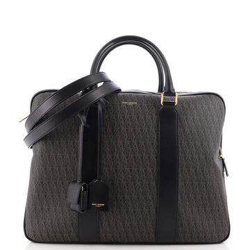 Saint Laurent Convertible Briefcase Monogram Canvas Medium