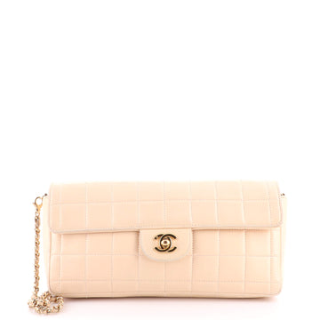 Chanel Chocolate Bar Flap Bag Quilted Lambskin East West