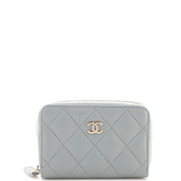 Chanel CC Zip Coin Purse Quilted Caviar Small