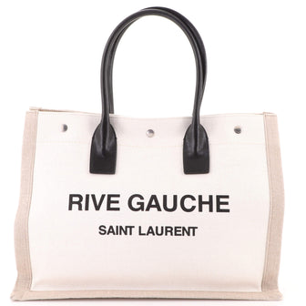 Saint Laurent Rive Gauche Shopper Tote Canvas Small
