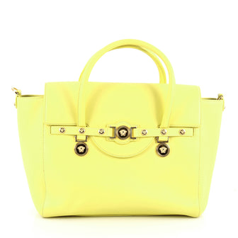 Versace Signature Bag Leather Large Yellow