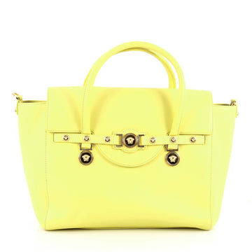 Versace Signature Bag Leather Large Yellow