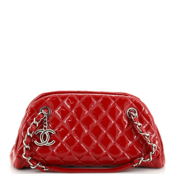 Chanel Just Mademoiselle Bag Quilted Patent Small