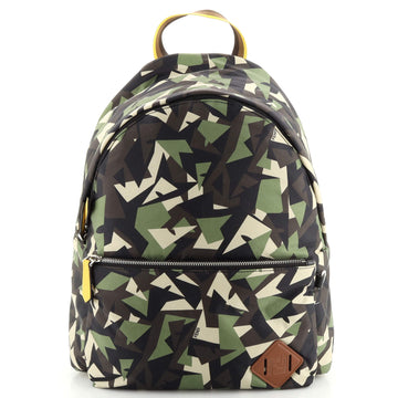 Fendi Front Pocket Backpack Printed Nylon Large