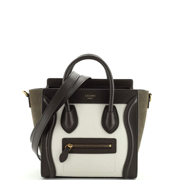 Celine Tricolor Luggage Bag Leather Nano