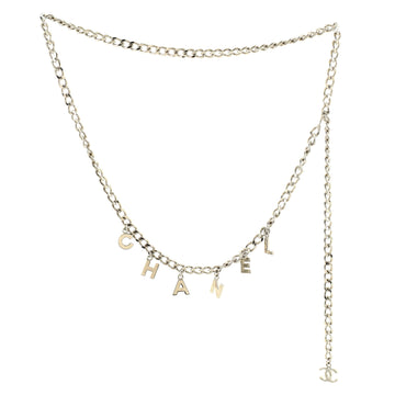 Chanel Logo Charm Chain Belt Metal