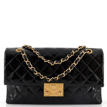 Chanel Pagoda Accordion Flap Bag Quilted Patent Medium