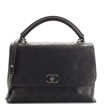 Chanel Urban Luxury Top Handle Bag Quilted Calfskin Medium