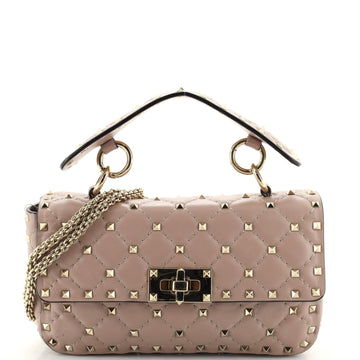 Valentino Garavani Rockstud Spike Flap Bag Quilted Leather Small
