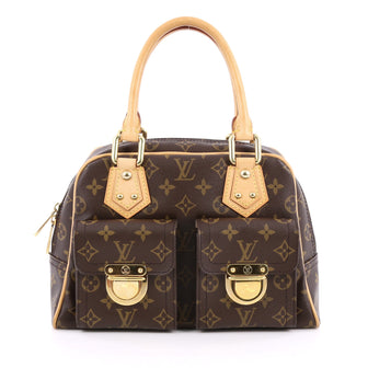Louis Vuitton Manhattan Handbag Monogram Canvas PM Brown 1971501