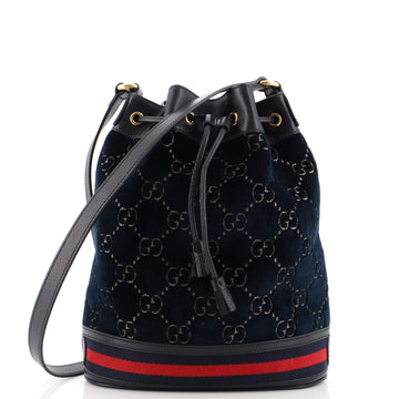Gucci Bucket Bag GG Velvet Medium