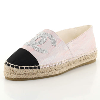 Chanel Women's CC Cap Toe Espadrilles Leather