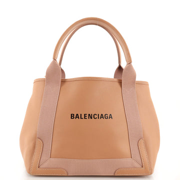 Balenciaga Navy Cabas Leather Small