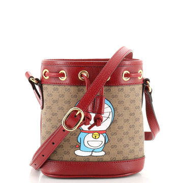 Gucci Doraemon Bucket Bag Printed Mini GG Coated Canvas Mini