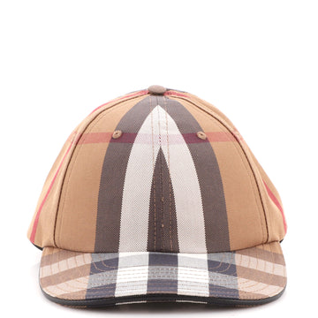 Burberry Logo Detail Baseball Cap Exaggerated Check Cotton
