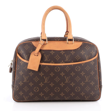 Louis Vuitton Deauville Handbag Monogram Canvas Brown 1974101