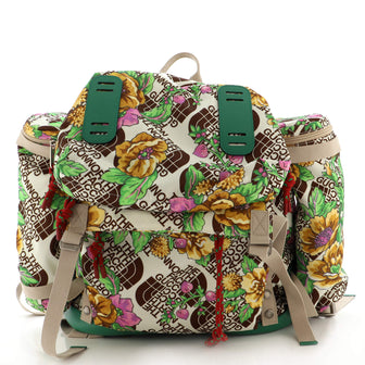 Gucci Gucci x The North Face Flap Backpack Printed Nylon Large Multicolor 1974101