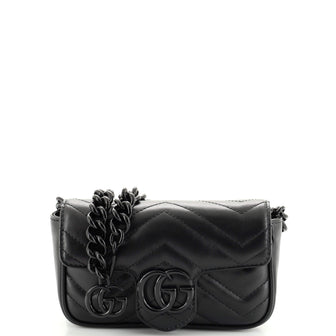 Gucci GG Marmont Flap Belt Bag Matelasse Leather