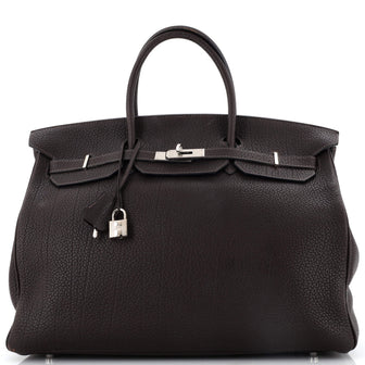 Hermes Birkin Handbag Brown Togo with Palladium Hardware 40