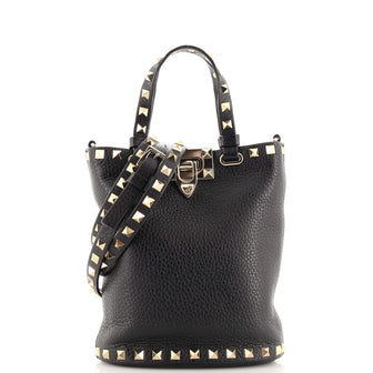 Valentino Garavani Rockstud Bucket Crossbody Bag Leather Mini