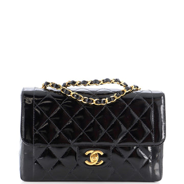 Chanel Vintage CC Chain Flap Bag Quilted Patent Medium