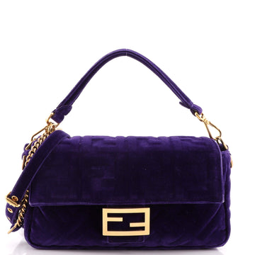 Fendi Baguette NM Bag Embossed Velvet Medium