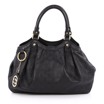 Gucci Sukey Tote Guccissima Leather Medium Black 1975201