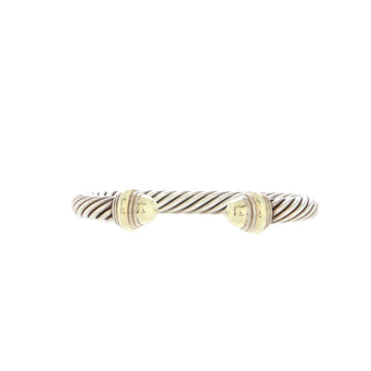 Cable Classic Bracelet Sterling Silver with 14K Yellow Gold 10mm