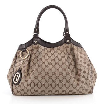 Gucci Sukey Tote GG Canvas Medium Brown 1975602