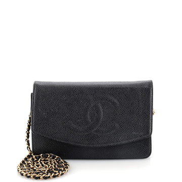 Chanel Timeless Wallet on Chain Caviar