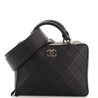 Chanel Travel Kit Vanity Case Quilted Calfskin Small