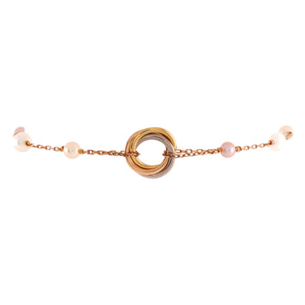 Cartier Trinity Chain Bracelet 18K Tricolor Gold with Pearls